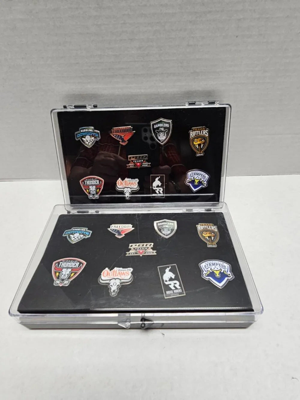 Exclusive Team PBR set of 9 Lapel/ Hat Pins Professional Bull Riding Teams Rodeo